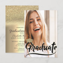 Elegant Guld Glitterlock, Foto Examen Festligheter