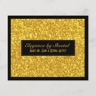 Elegant guld glitterstruktur svart bakgrund flygblad
