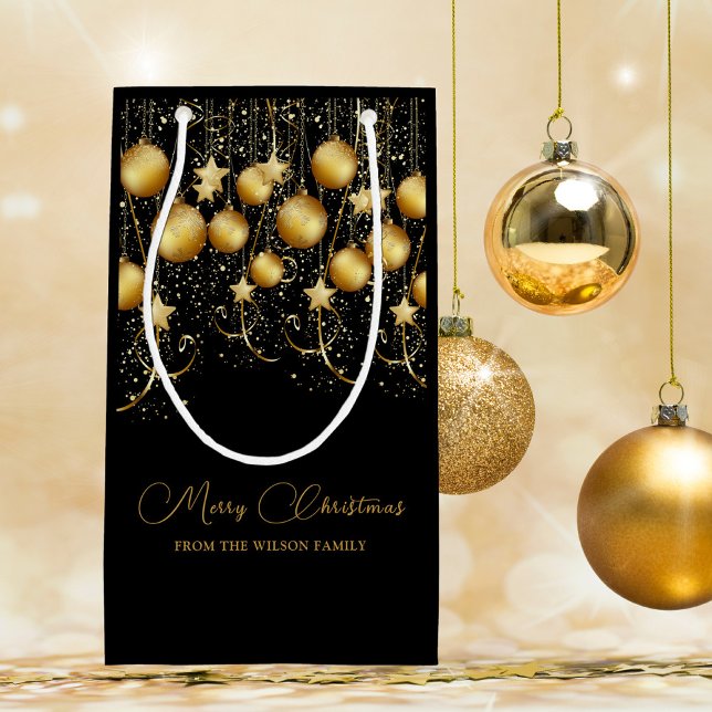 Elegant Guld Gnistra jul Party Bauble (Skapare uppladdad)