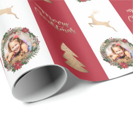 Elegant Guld God jul Anpassningsbar Photo Presentpapper