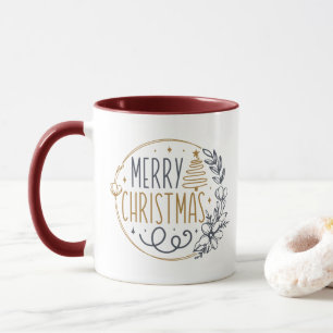 Elegant Guld God jul Modern Typografi Mugg