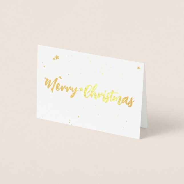 Elegant Guld God jul-oljekort Folierat Kort (Framsida)