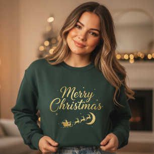 Elegant Guld God Jul T Shirt