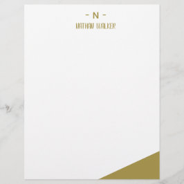 Elegant Guld & Grå Monogram I Minimalistisk Elegan Brevhuvud