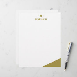 Elegant Guld & Grå Monogram I Minimalistisk Elegan Brevhuvud