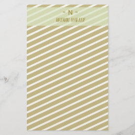 Elegant Guld & Grå Monogram I Minimalistisk Elegan Brevpapper