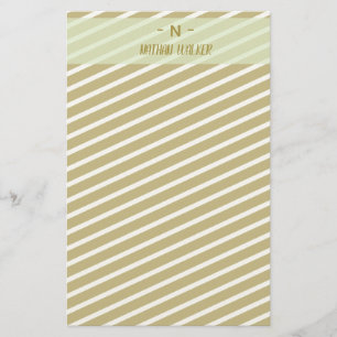 Elegant Guld & Grå Monogram I Minimalistisk Elegan Brevpapper