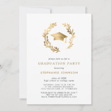 Elegant Guld Grad Cap och Wandeans Studentfest