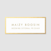 Elegant Guld Gräns Namn bricka