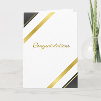Elegant Guld Grattis - Speciell prestation Kort