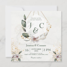 Elegant Guld Greenery Bröllop