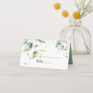 Elegant Guld Greenery Bröllop-platskort Placeringskort