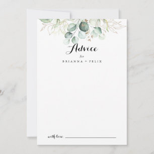 Elegant Guld Greenery Modern Calligraphy Bröllop Rådkort