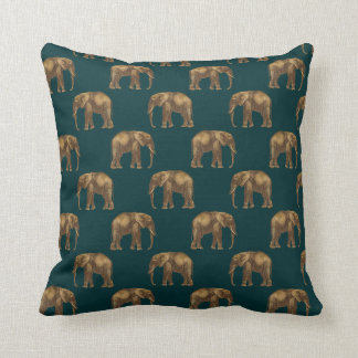 Elegant Guld Grönt Elephant Söt Chic Snyggt  Kudde