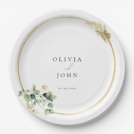 Elegant Guld Grönt Eucaliptus Bröllop