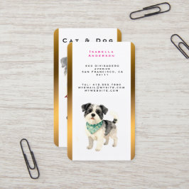 Elegant Guld Grooming Hund Personlig Kollektion Visitkort