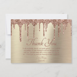 Elegant Guld Guld Ro, Glitter, födelsedag för driv Tack Kort