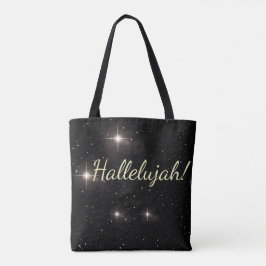 Elegant Guld 'Hallelujah!' Starry Black Helgdag Tygkasse