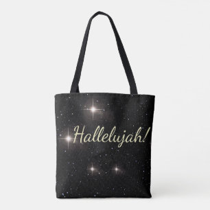 Elegant Guld 'Hallelujah!' Starry Black Helgdag Tygkasse