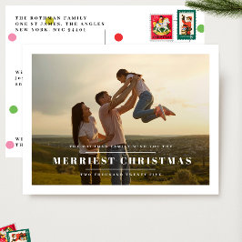 Elegant Guld HAPPIEST NYA ÅR 2026 Photo Ram Vykort