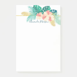 Elegant Guld Hawaiian Hibiscus Post-it Notes Block