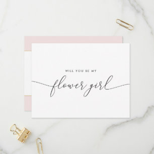 Elegant Guld Heart blir du min ungflicka Inbjudan Vykort