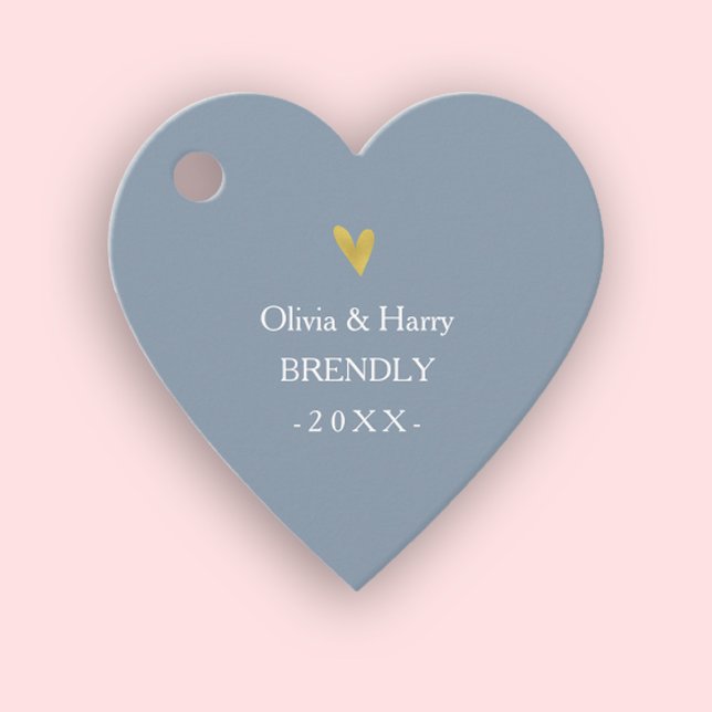 Elegant Guld Heart Bröllopor Favoriter Märkre Gåvor Etiketter (Skapare uppladdad)