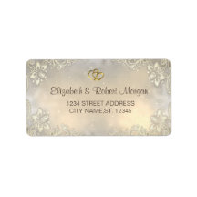 Elegant Guld Hearts Snöre Bröllop