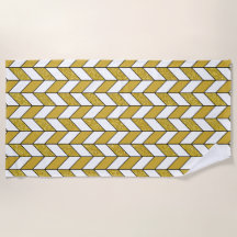 Elegant Guld Herringbone Chevron Mönster