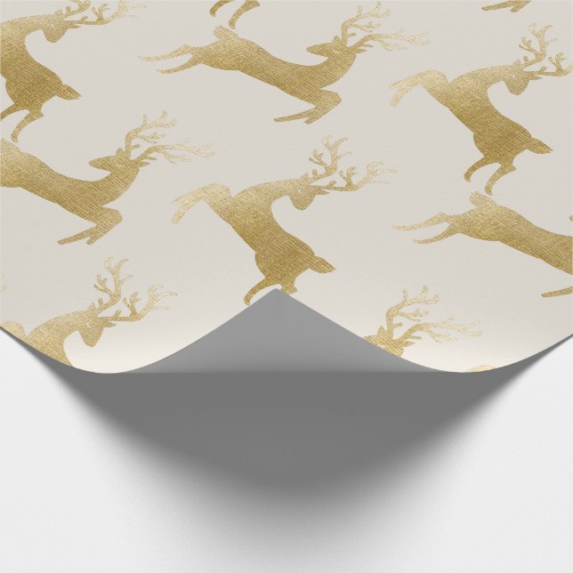 Elegant Guld Hjort Papper julafton Presentpapper (Hörn)