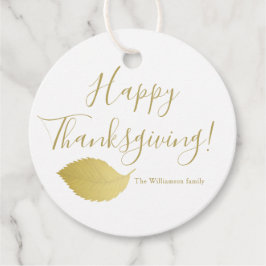 Elegant, Guld hösten Löv - Thanksgiving Gåvor Etiketter