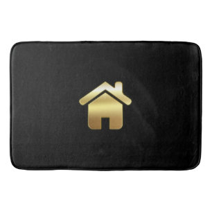 Elegant Guld House Symbol Real Gods Design Badrumsmatta