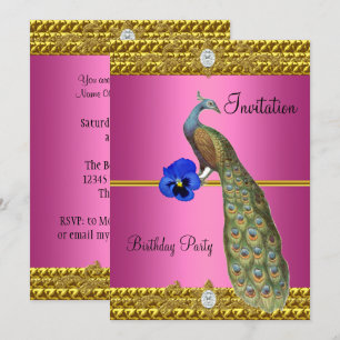 Elegant Guld-inbjudan om husdjur Inbjudningar