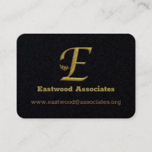 Elegant Guld Inledande Affärskortet Brev E Logotyp Visitkort