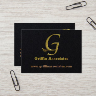 Elegant Guld Inledande Affärskortet Brev G Logotyp Visitkort