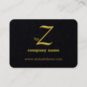 Elegant Guld Inledande Affärskortet Brev Z Logotyp Visitkort