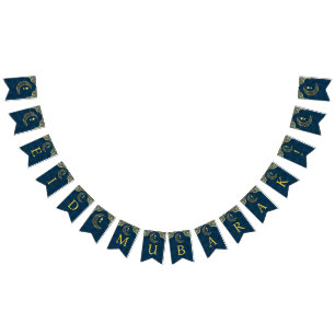 Elegant Guld Islamic Art Eid Mubarak Eid Vimplar