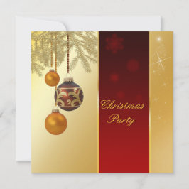 Elegant guld- jul inbjudningar