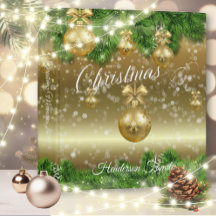 Elegant Guld jul Lökar Photo Album 3 Ring Bi