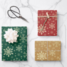Elegant Guld jul Snowflake Mönster