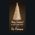 Elegant Guld Julgran Gift Märkre Brown Fraktsedel<br><div class="desc">Elegant Guld Gift Märkre Red - Personlig favärde/presenttyp märkre med Guld Julgran Brown motif och Julgran & familje God jul text. Matchande produkter är tillgängliga.</div>