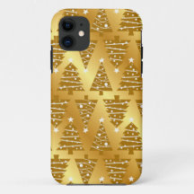 Elegant Guld Julgran iphone case
