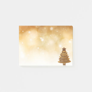 Elegant guld- julgran post-it block