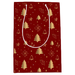 Elegant Guld Julgranar och Klockor på Röda halvön