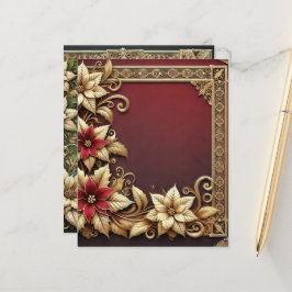 Elegant guld julstjärna ram scrapbookpapper