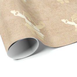 Elegant Guld jultomten Mönster Presentpapper