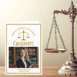 Elegant guld juristexamen examensfoto vikt meddelande