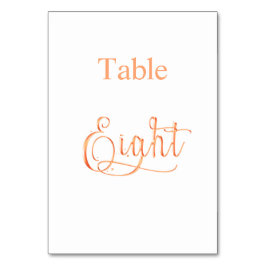 Elegant guld kalligrafi bord 8 bordsnummer