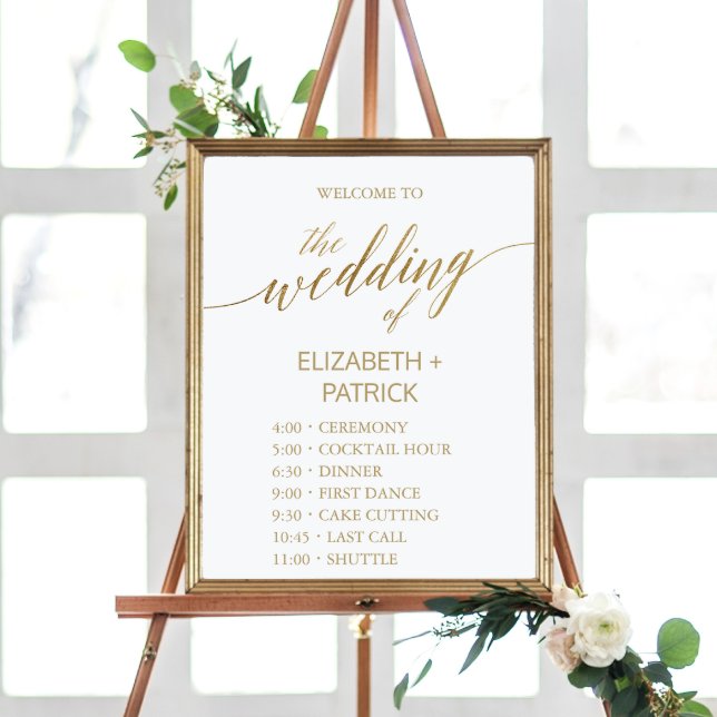 Elegant Guld Kalligrafi - händelseordning Poster (Skapare uppladdad)