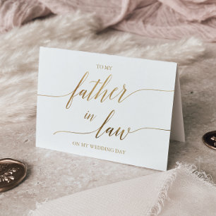 Elegant Guld-kalligrafi till min Far i juridik Kort